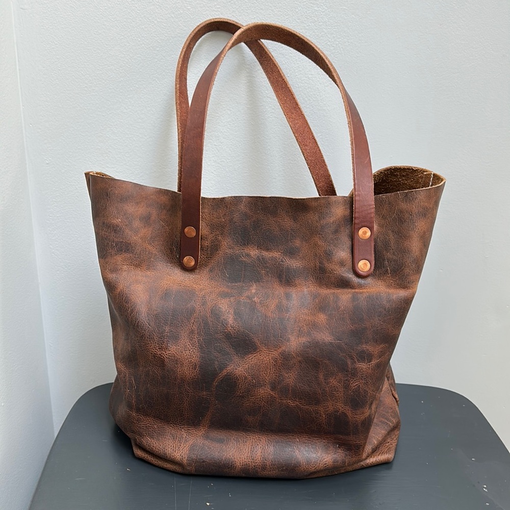 KMM Handmade leather tote style purse